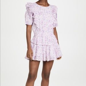 LoveShackFancy Natasha Dress in Purple Iris. Worn once